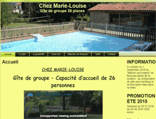 Tablet Screenshot of chezmarie-louise.fr